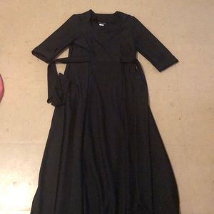 Ankle Length Black Dress
